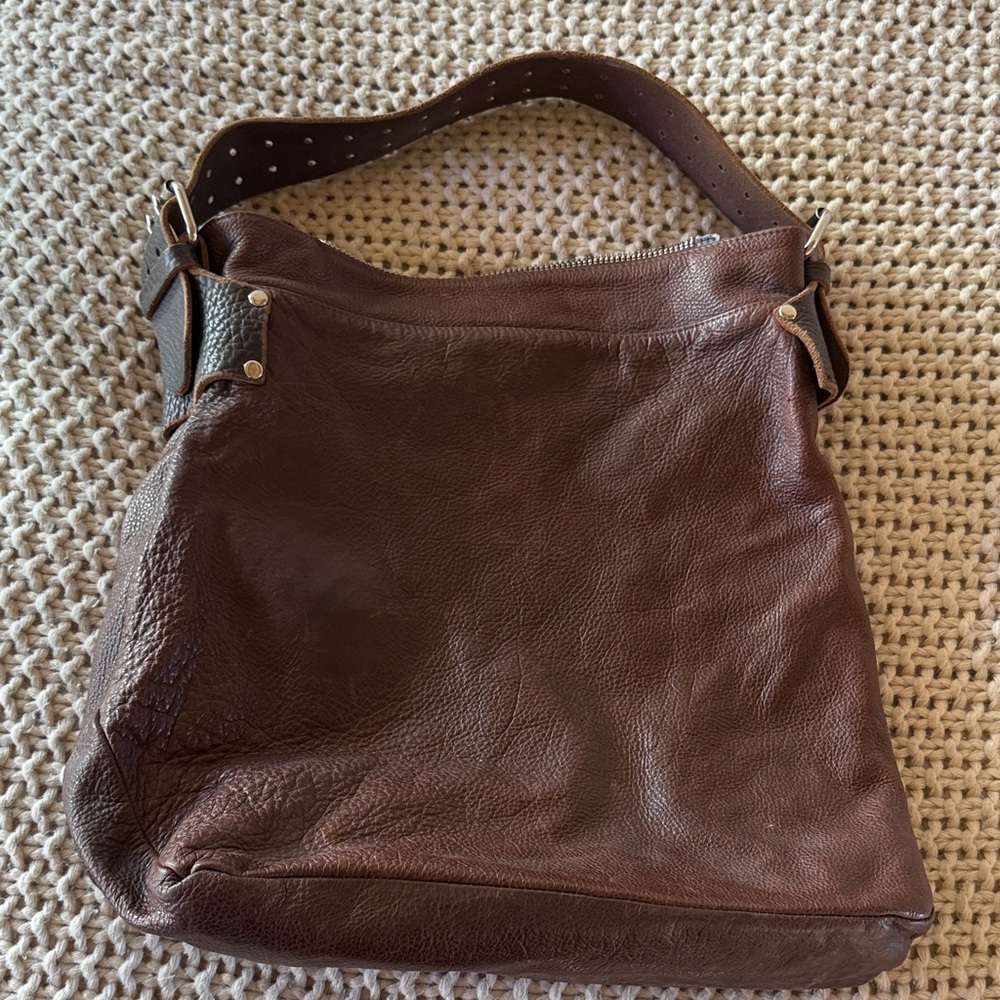 Tylie Malibu Brown Leather Tote Bag
